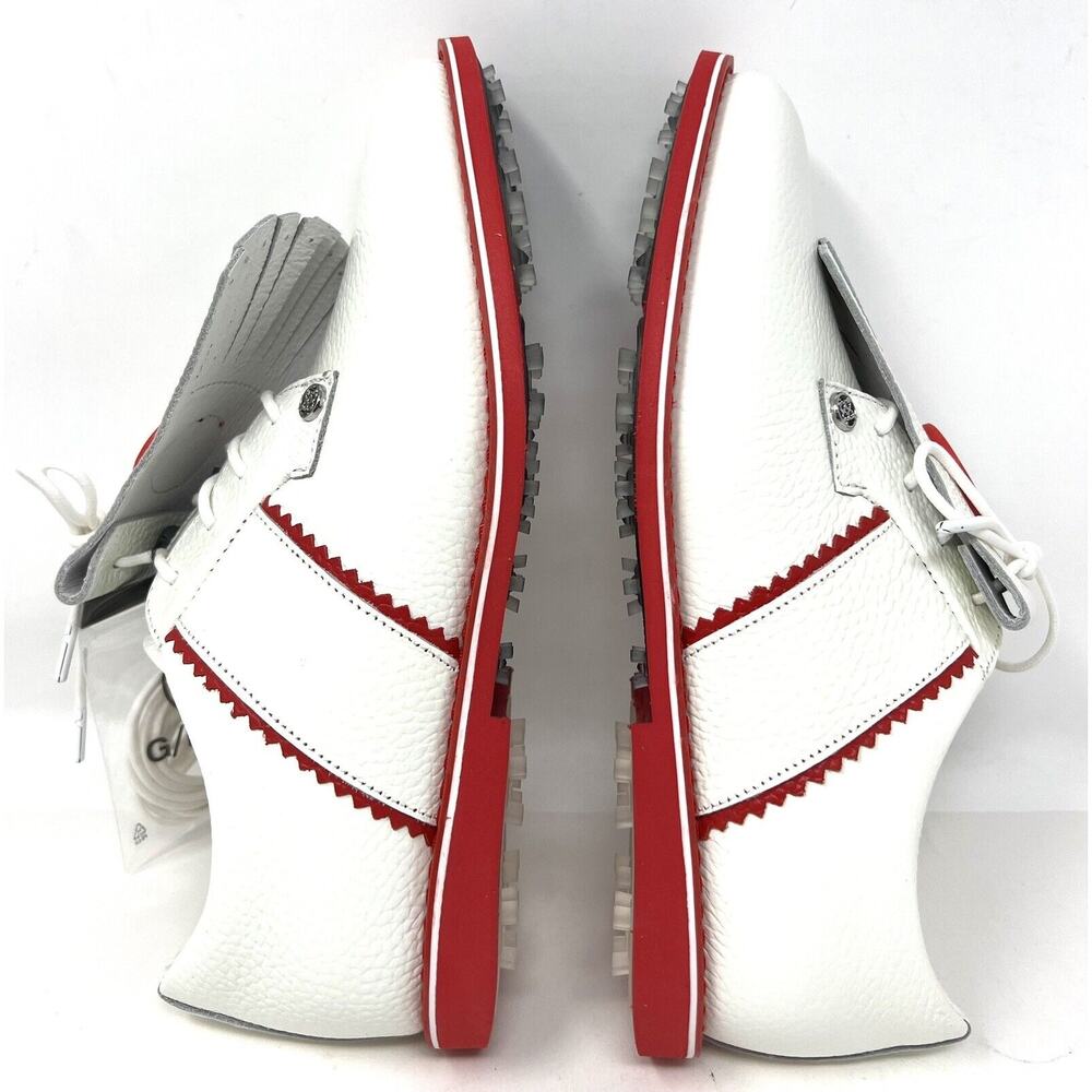 G/Fore G4 Kiltie Gallivanter Golf Shoes Womens Size 8.5 SNOW POPPY White Red - Picture 16 of 16